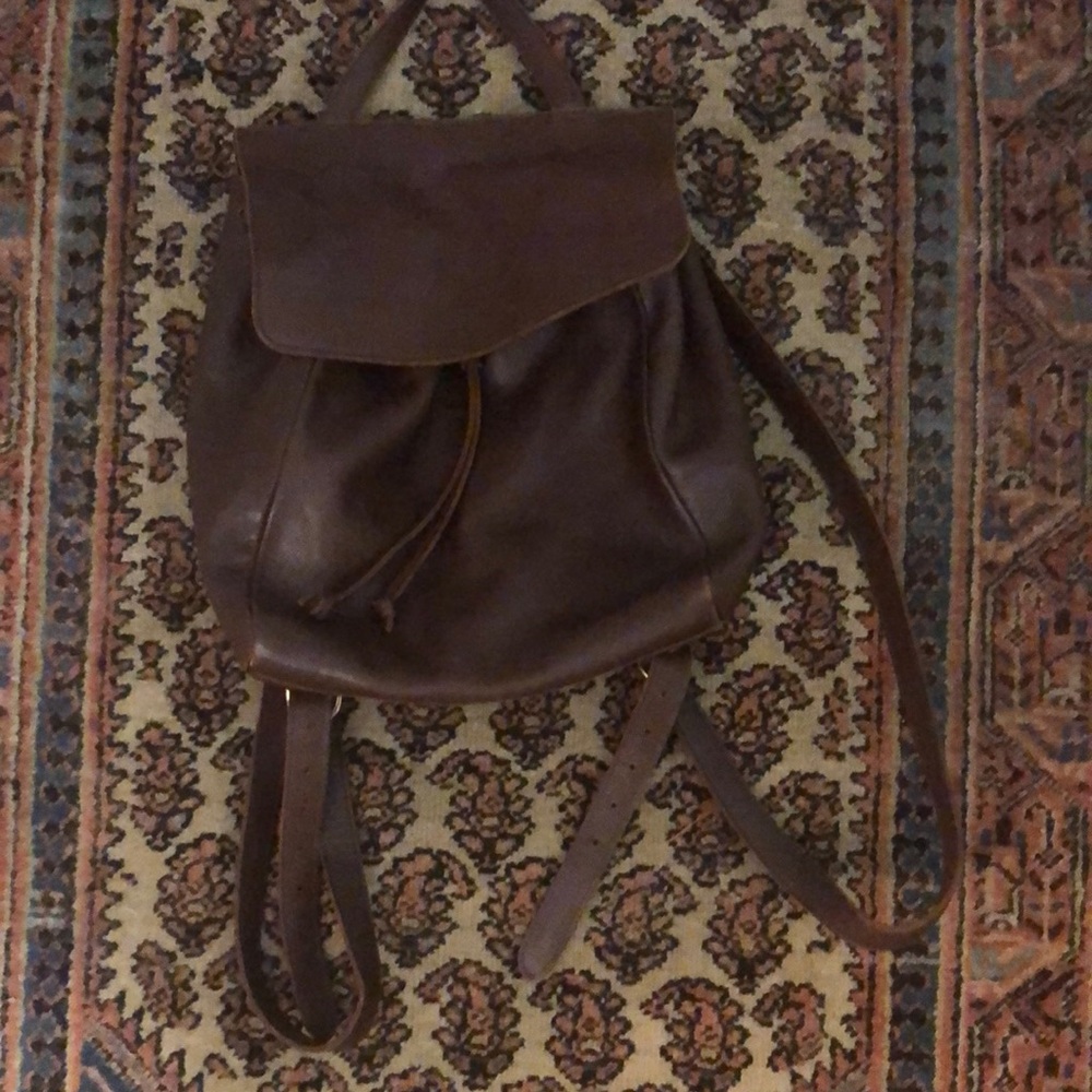 Beautiful leather backpack